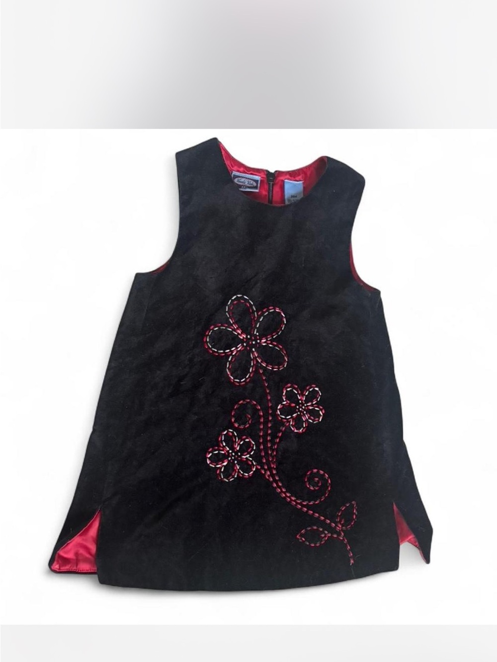 Koala Kids Black Dress with Red Satin Lining